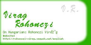 virag rohonczi business card